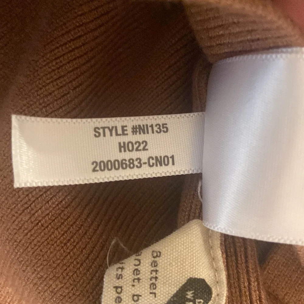 Madewell Rust Brown Ribbed V-Neck Button Cardigan - Picture 9 of 9